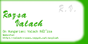 rozsa valach business card